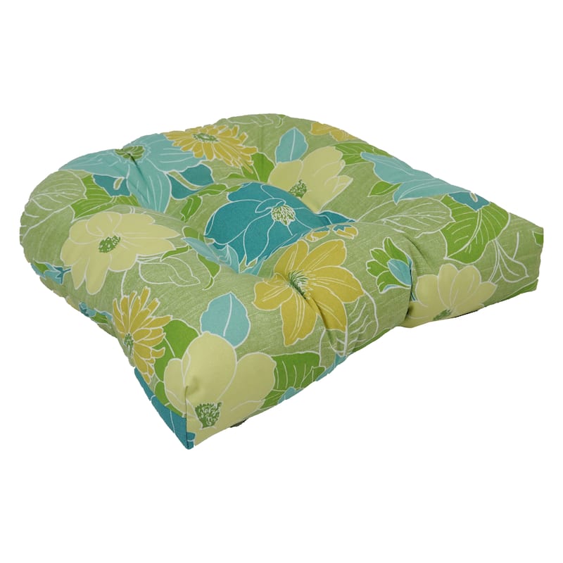19-inch U-Shaped Spun Polyester Outdoor Tufted Dining Chair Cushion - Mcyvonne Aloe