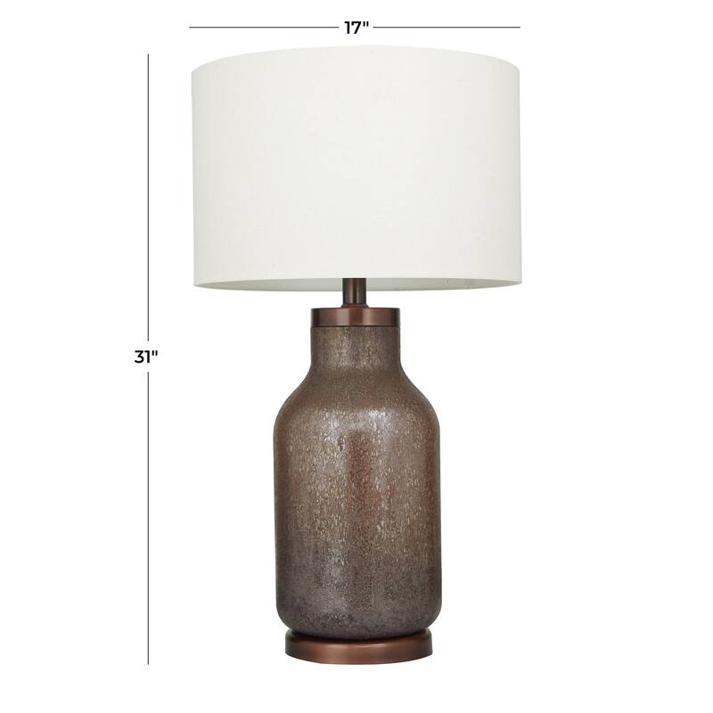 Glass Speckled Room Table Lamp - Brown - Roche River Decor
