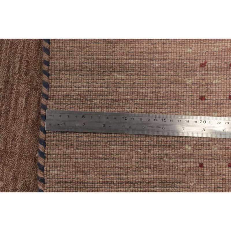 Hand Knotted Oriental 100% Wool Carpet Tribal Animal Pictorial Brown Gabbeh Area Rug - 7' 9'' X 5' 0''