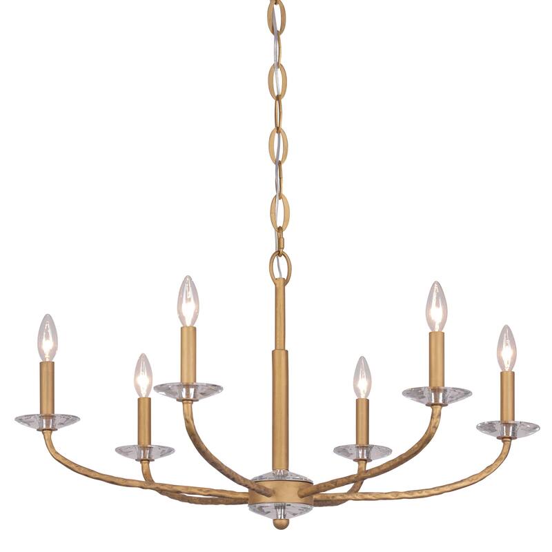 Minka Lavery 5286 Atella 6 Light 32" Wide Taper Candle Style - Ashen Gold