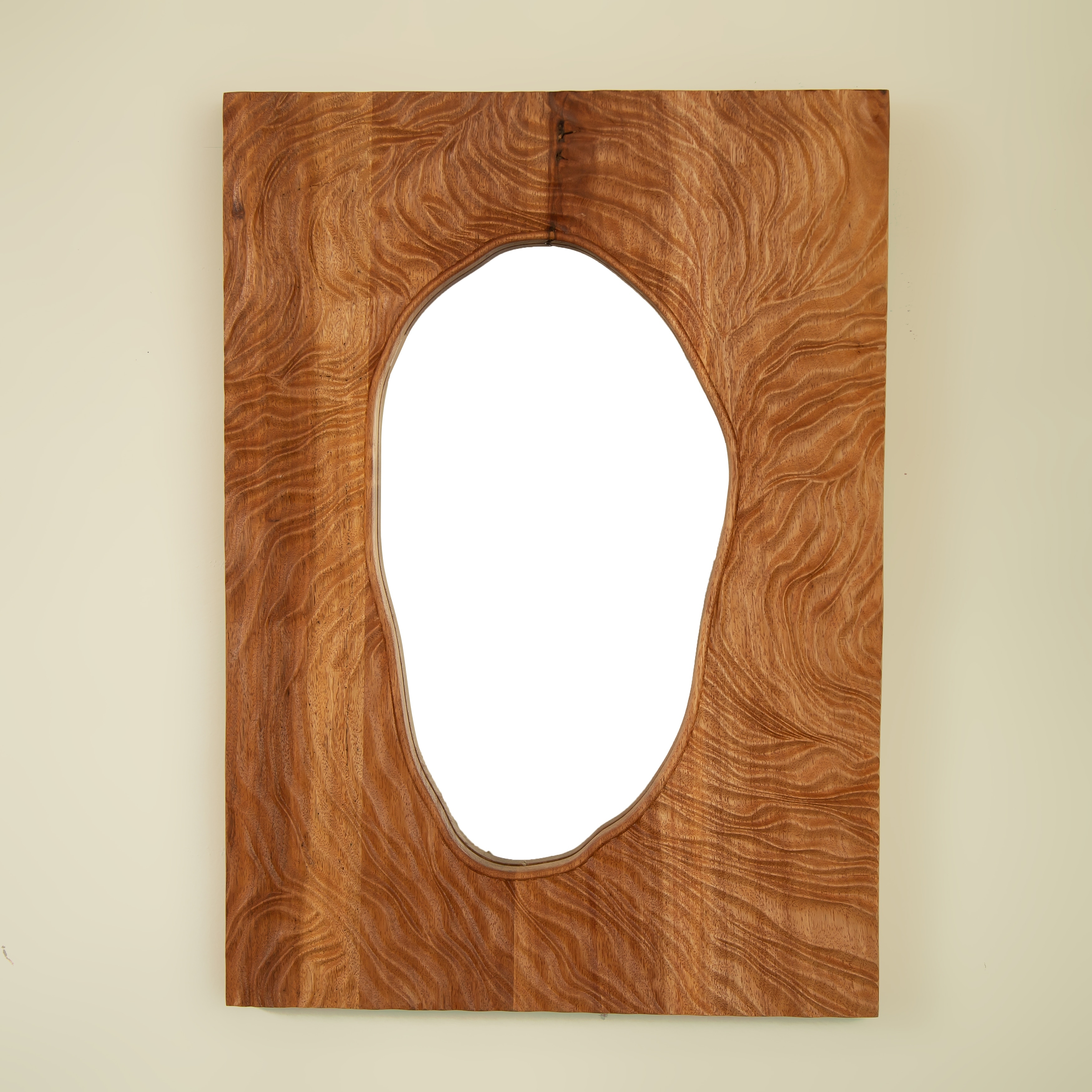 GDFStudio - Timeline 20" Vintage Rectangular Wall-Mounted Mirror with Solid Rosewood Frame