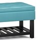 preview thumbnail 113 of 136, WYNDENHALL Essex 44 inch Wide Transitional Rectangle Ottoman Bench