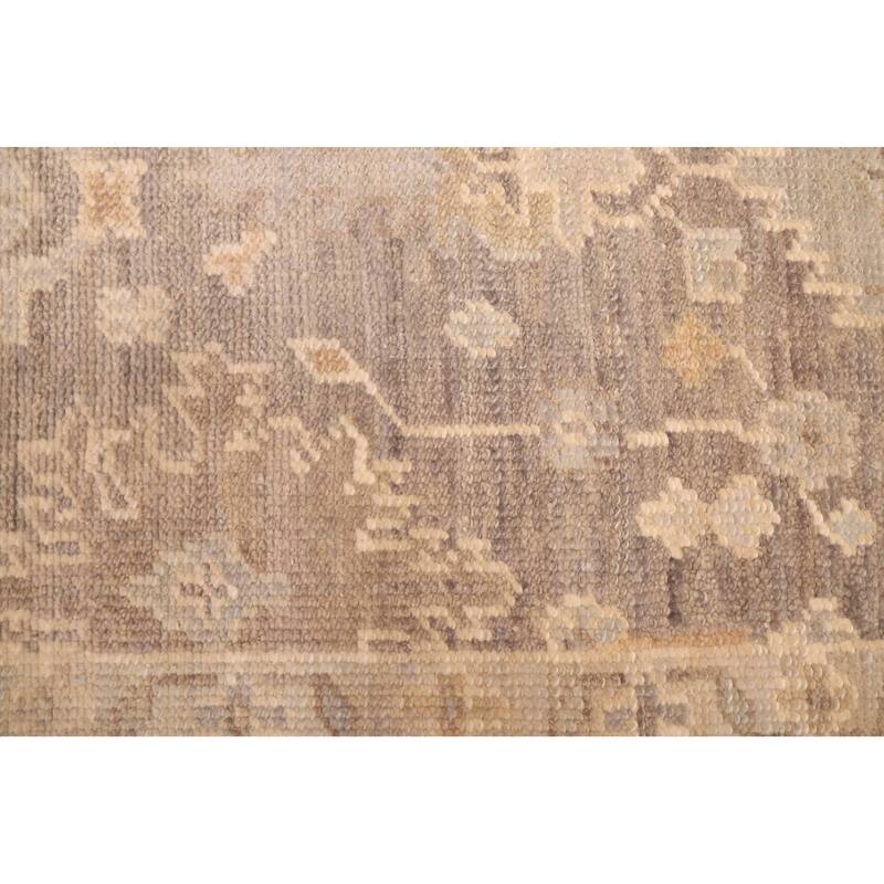 ECARPETGALLERY Hand-knotted Kavya Oushak Dark Grey, Taupe Wool Rug - 8'10 x 10'10