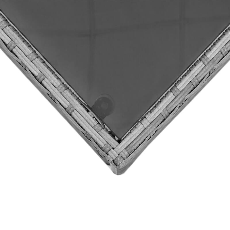 3 Pieces Outdoor Rattan Adjustable Seati Combination With Coffee Table