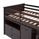 preview thumbnail 19 of 18, Espresso Twin Pine Loft Bed with Storage Steps and Movable Desk
