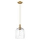 preview thumbnail 83 of 81, Innovations Lighting Endless Possibilities Arcadia - Bridal Veil - 1 Light 8" Cord Hung Mini Pendant Brushed Brass/Seedy Shade