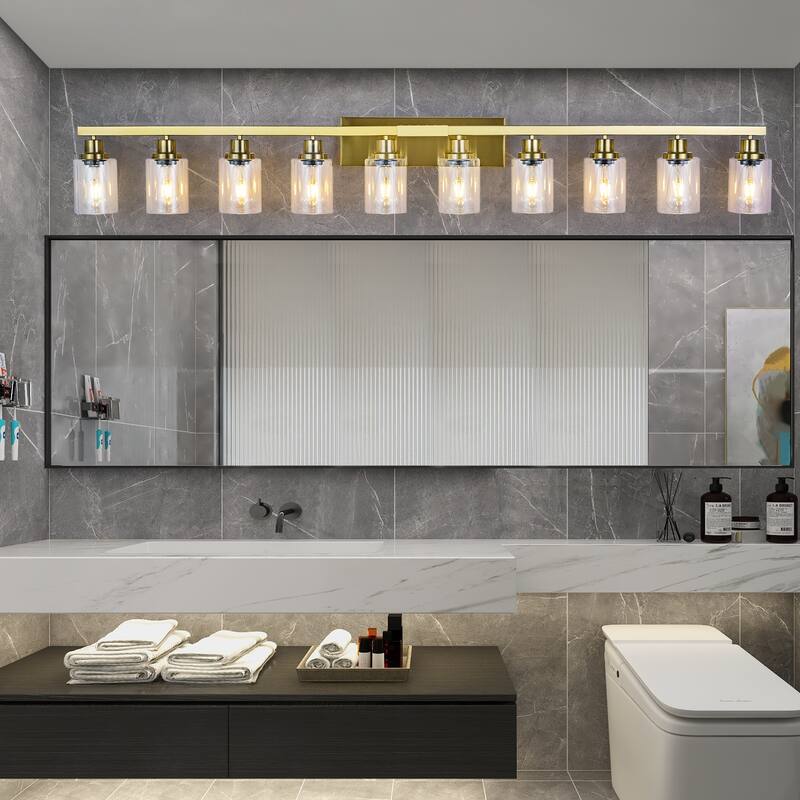 10-Light Vanity Lights for Mirror, 52 inch Modern Bathroom Wall Lighting for Bedroom, Living Room