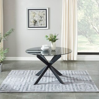 47.2'' Round Glass Top Dining Table - Bed Bath & Beyond - 40415057