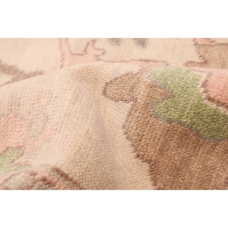 ECARPETGALLERY Hand-knotted Modern Oushak Cream Wool Rug - 7'10 x 9'11