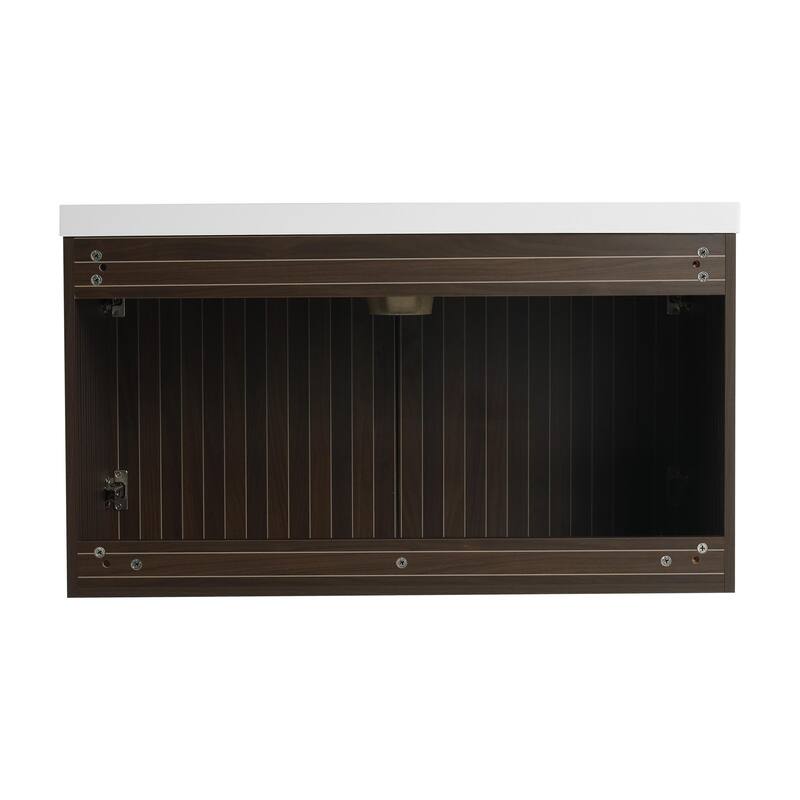 ARTCHIRLY 24/36/48/60/72/84 Inch Bathroom Vanity with Sink, Floating Bathroom Vanity with Soft Close Door and Shelf