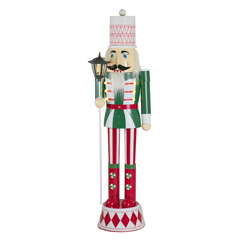 Christopher Knight Home - Jingle Classic Holiday Outdoor Iron Nutcracker Decor with Vibrant Festive Detailing