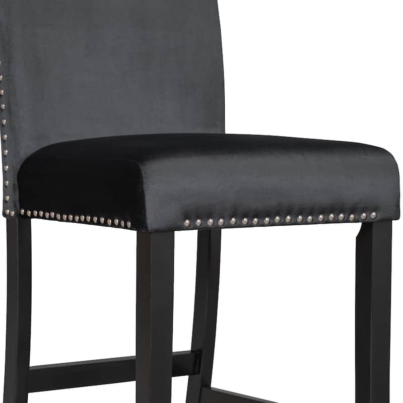 5-piece Counter Height Dining Table Set with One Faux Marble Top