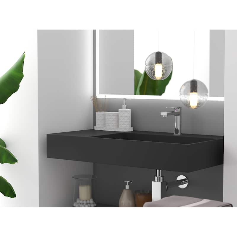 Juniper Stone Solid Surface Wall-mounted Vessel Sink