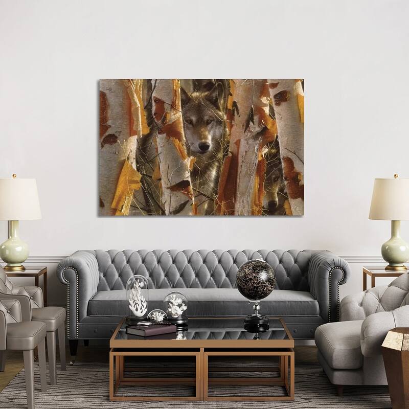iCanvas "Wolf Guardian, Horizontal" by Collin Bogle Canvas Print