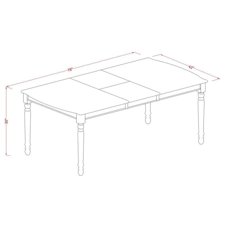 East West Furniture Dinette Set Consists of a Rectangle Dining Table and Parson Chairs, Mahogany (Pieces Options)