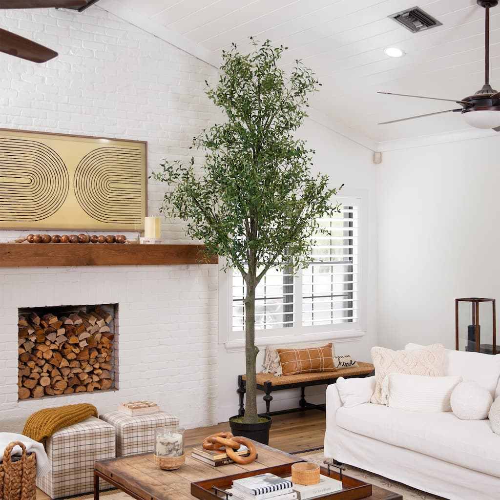 Potted Artificial Olive Tree - 12' - Green