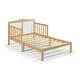 preview thumbnail 11 of 27, Wooden Toddler Bed, 53 x 29.5 x 24.50 Inch Crib, Stylish Style for Kids Bedrooms