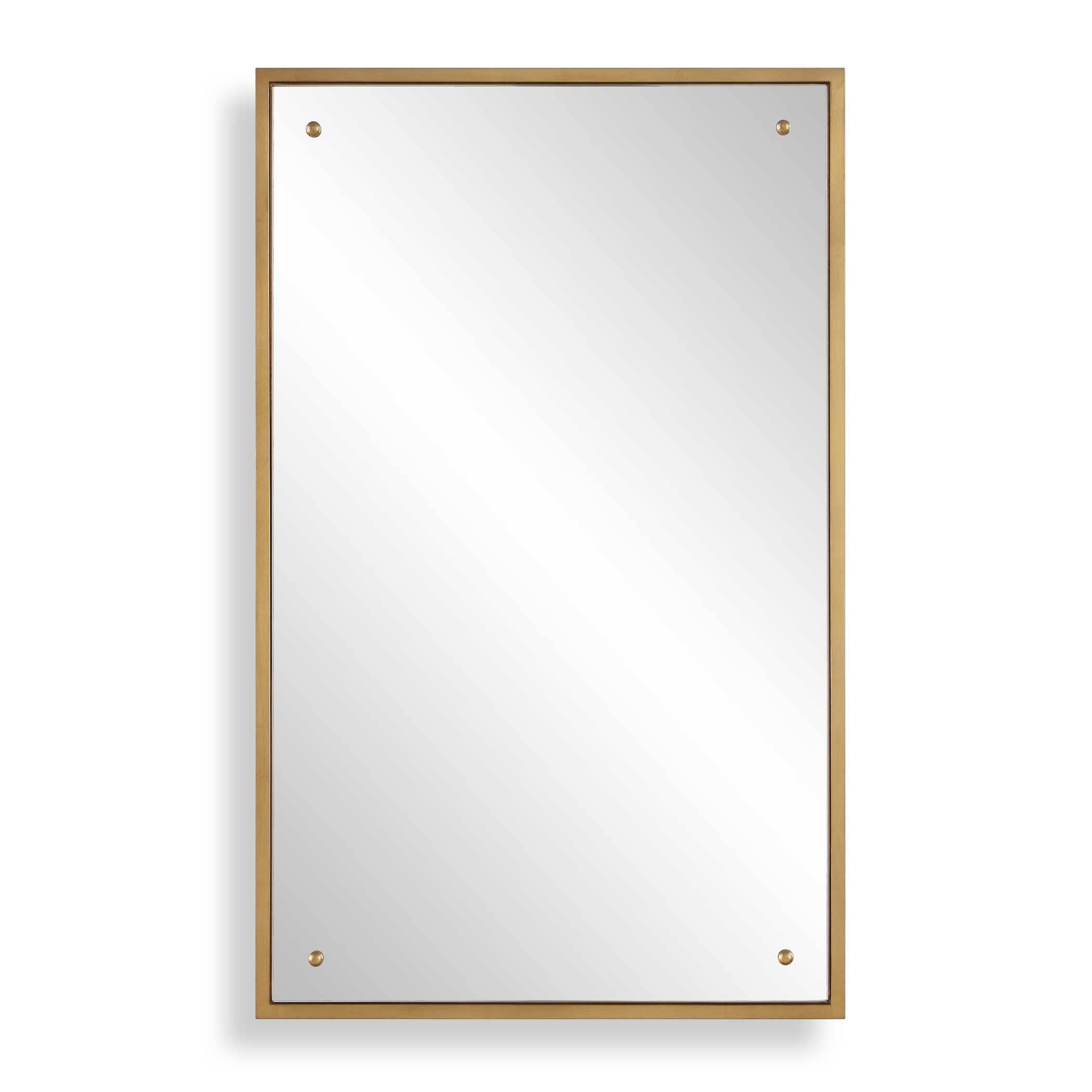 Silver Orchid Gold Accent Mirror. - 22 inches W x 1 inch D x 36 inches H