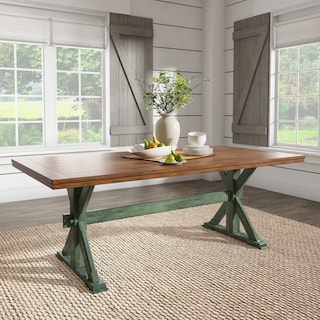 Eleanor 78-inch Oak Dining Table with X-base by iNSPIRE Q Classic