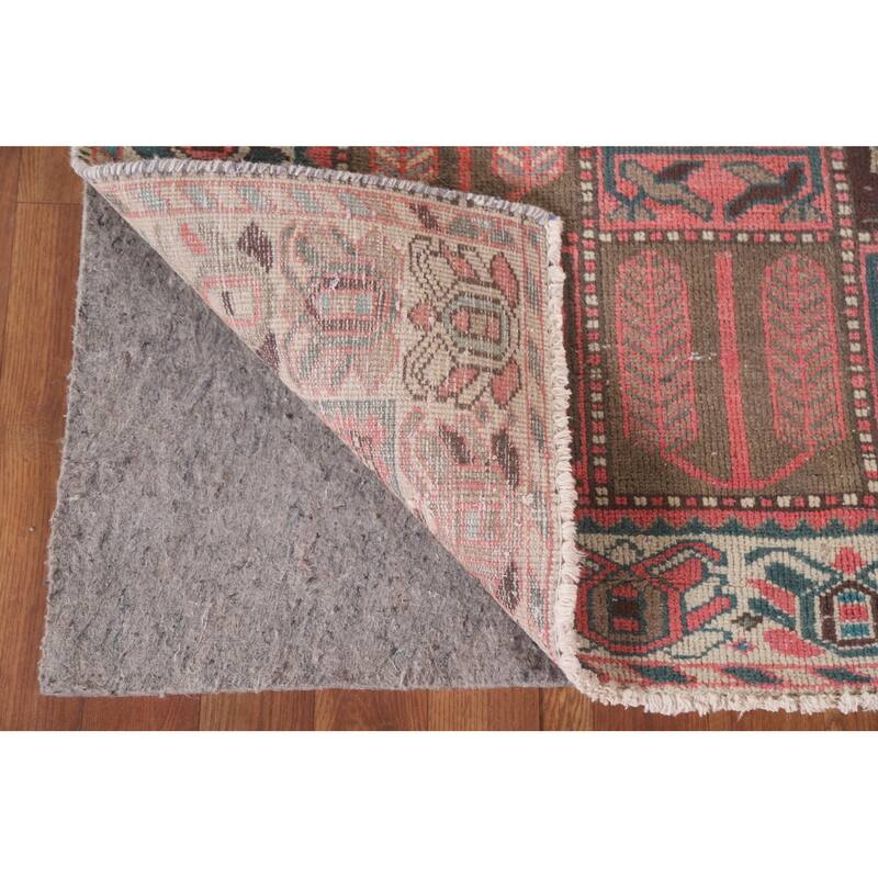 Hand Knotted Oriental 100% Wool Carpet Traditional All-Over Pink Bakhtiari Area Rug - 9' 3'' X 4' 8''
