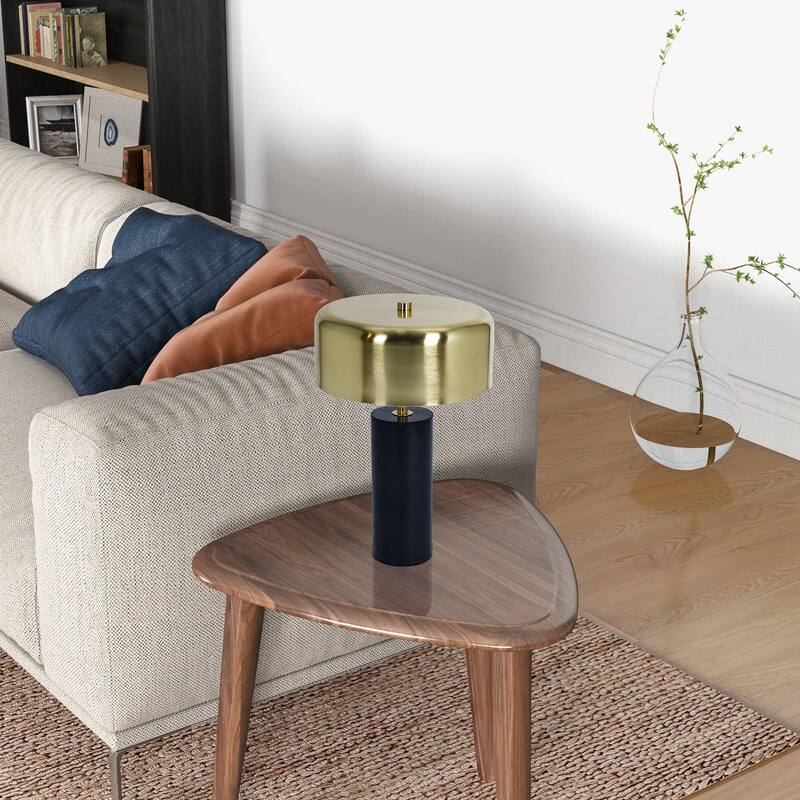 Small Modern Stylish Desk Lamp, Easy To Install - Gold Outer and White Inner 110~120V