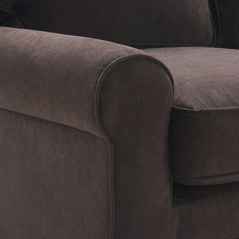 Serta Copenhagen 61" Loveseat for Two People, Pillowed Back Cushions and Rounded Arms, Durable Modern Upholstered Fabric