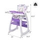 preview thumbnail 9 of 7, Convertible High Chair for Babies, Booster Seat with Safety Belt Feeding Tray - 31.5*31.5*41.54