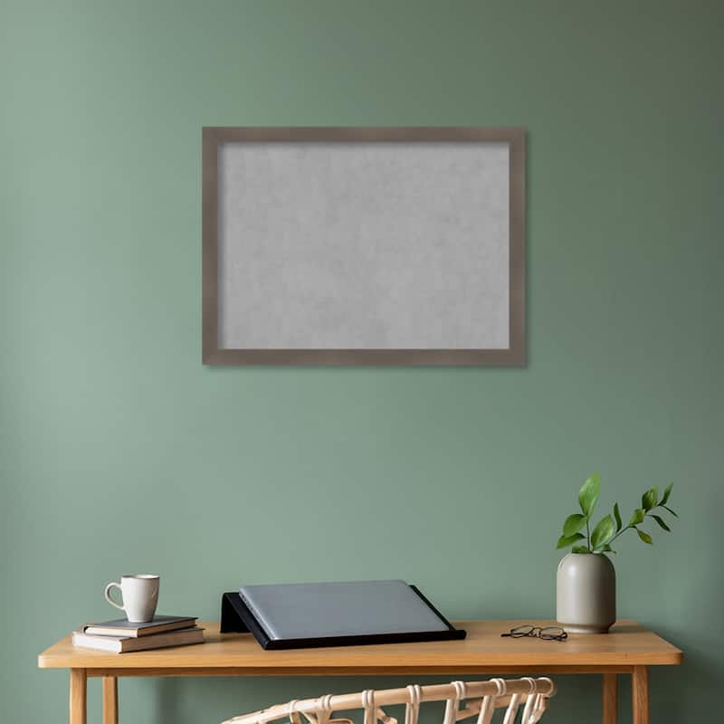 Amanti Art Edwin Clay Grey Framed Magnetic Board