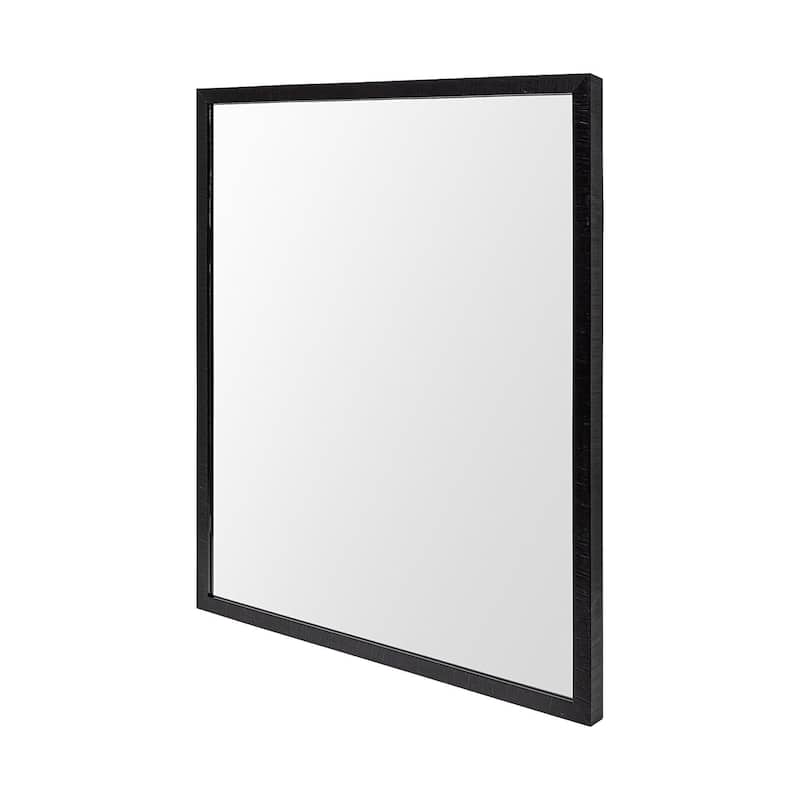 Bristol Black 24x30 Faux Wood Frame Bathroom Vanity Mirror - 25.5L x 1.8W x 31.5H