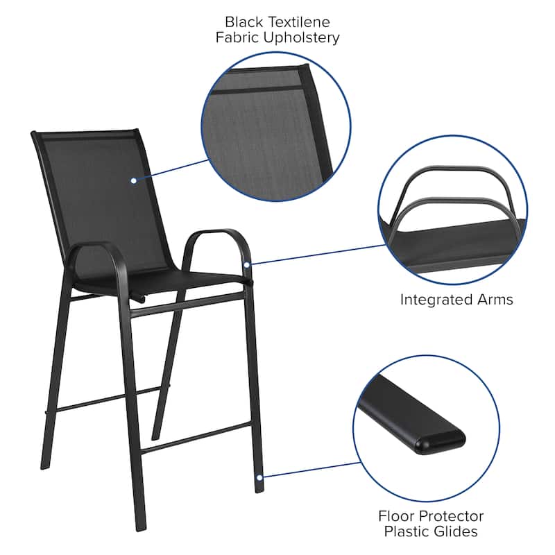 4 Pack Plastic Stackable Pre-K/School Chairs with 10.5"H Seat