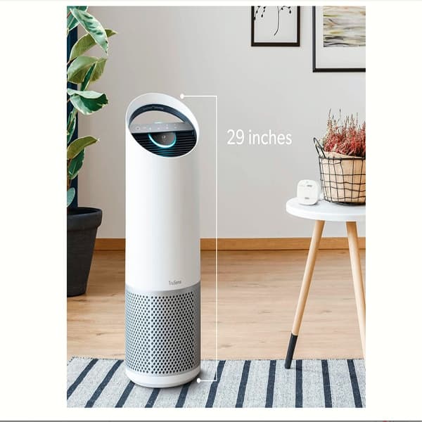 360 HEPA Filtration with Dupont Filter Medium TruSens Air Purifier UV Light Sterilization Kills Bacteria Germs Odor Allergens in Home Dual Airflow for Full Coverage