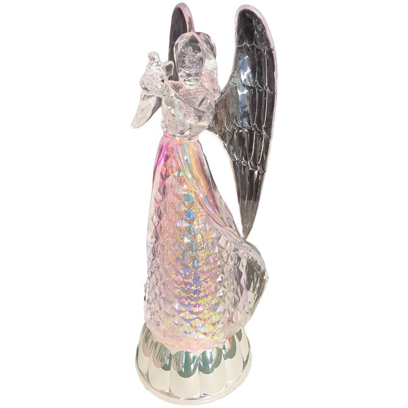 12.8" LED Acrylic Angel with Dove