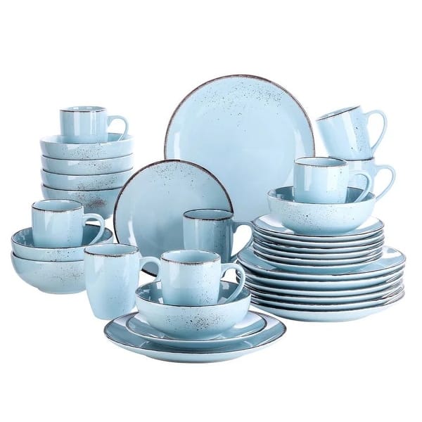 vancasso Casual 32-piece Stoneware Dinnerware Set (Service for 8) - Light Blue