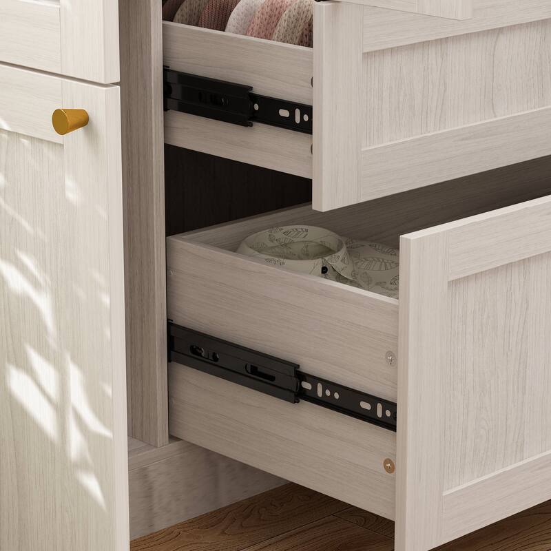 Combo Large Frosted Glass Closet: Versatile Wardrobe Options Armoires