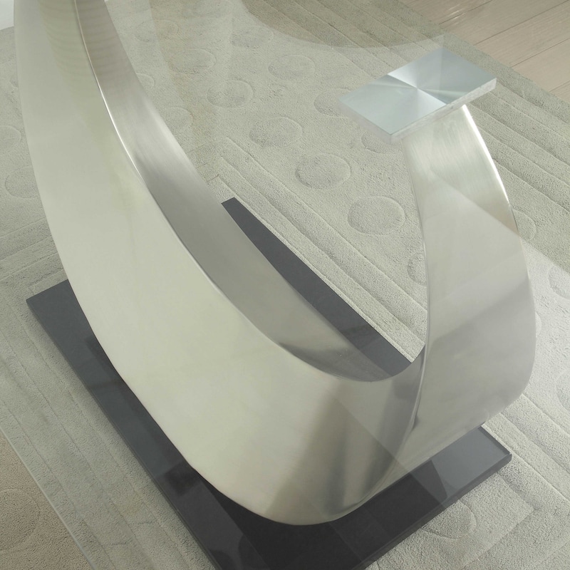 Heer Modern Black Steel U-shaped Pedestal 7-Piece Dining Set by Furniture of America