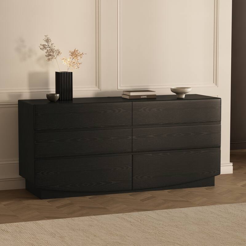 Ardea 72 In 6 Drawer Bedroom Dresser - Black