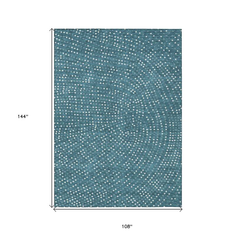 HomeRoots Polka Dot Transitional Rectangle Outdoor Rug