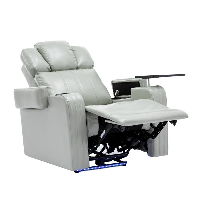 Power Recliner Individual Seat Home Theater Recliner with Cooling Cup Holder, Bluetooth Speaker, LED Lights, USB Ports