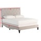 preview thumbnail 6 of 6, SAFAVIEH Hathaway Light Grey Linen Upholstered Tufted Rolled Back Bed (Full)