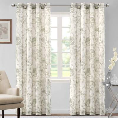 Linen Curtains Blended Curtain Panels,Light Reducing Linen Sheer Curtains 2 Panels Set