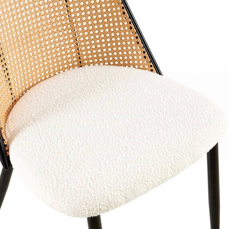 Rattan Dining Chairs Boucle Chairs