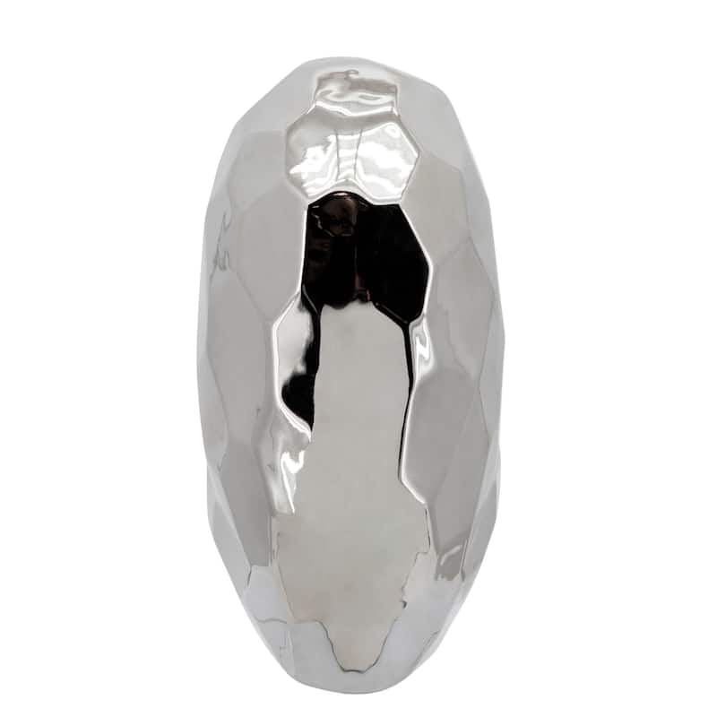 Ceramic Heart Decorative Object Sculptural Faceted Abstract Design