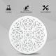 preview thumbnail 10 of 14, Outdoor Cast Aluminum Dining Table with Umbrella Hole