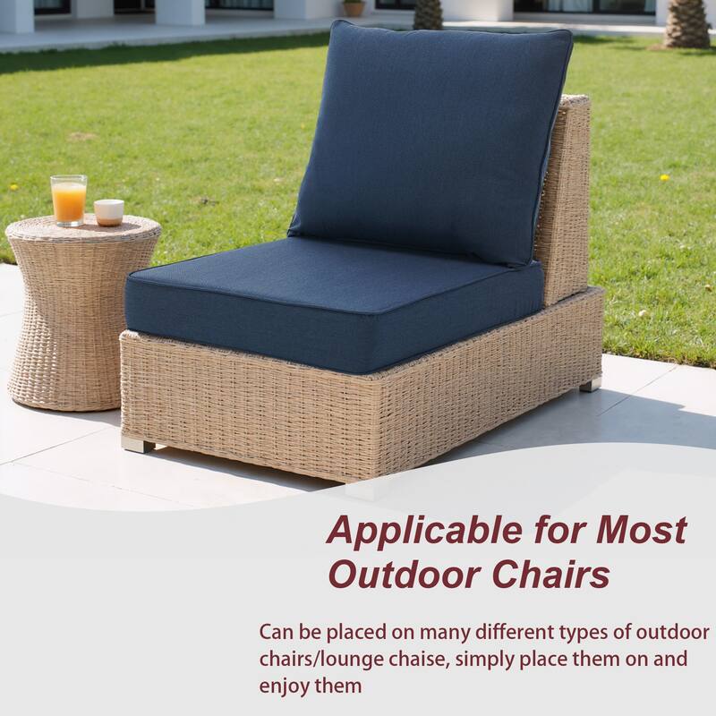 24"x23" Deep Seat Sunbrella Thick Cushion For Outdoor Club Chair,Rocking Chair