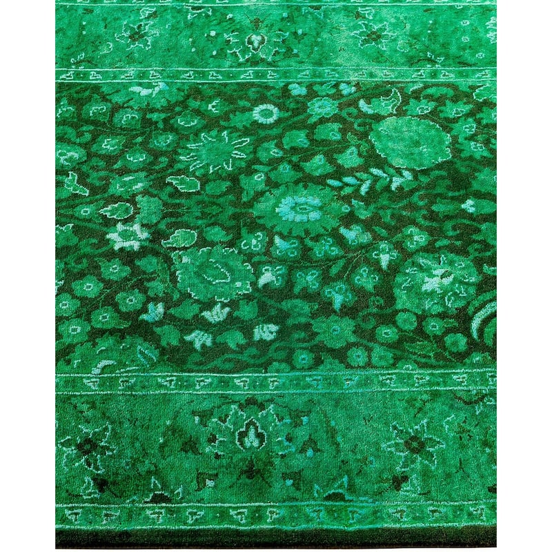 Contemporary Overdyed Wool Hand Knotted Runner - 2' 7" x 8' 10"