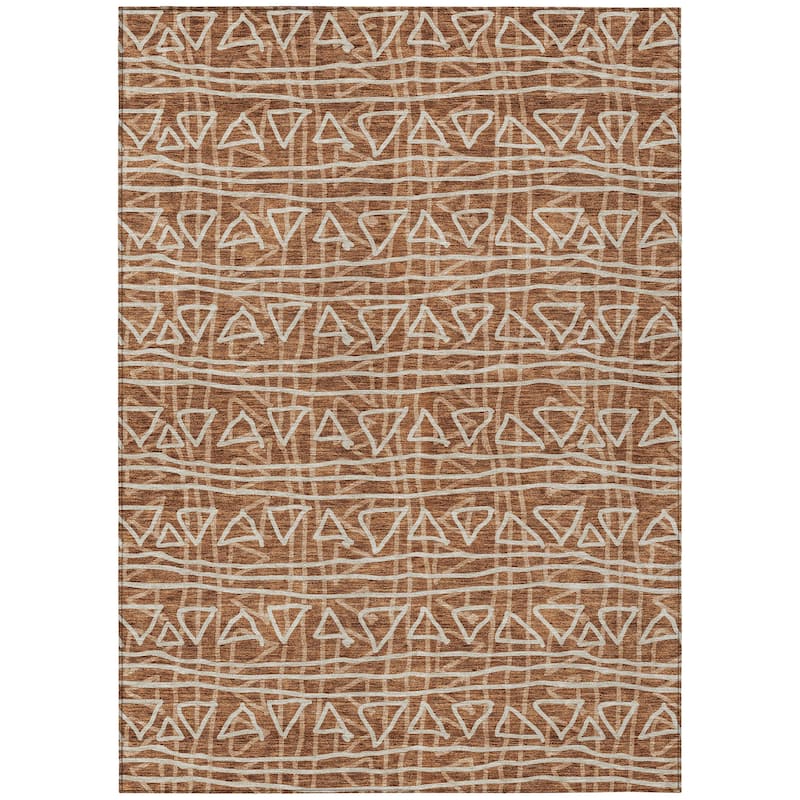 Machine Washable Indoor/ Outdoor Chantille Boho Morrocan Rug