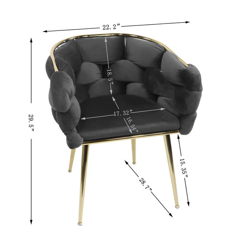 Luxury modern simple leisure velvet single sofa chair bedroom lazy person household dresser stool manicure table back chair