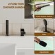 preview thumbnail 22 of 23, Bathtub Filler Faucet with Sprayer, Double-Handle Deck-Mount Roman Tub Faucet with Handshower, Pressure Balanced Valve Included