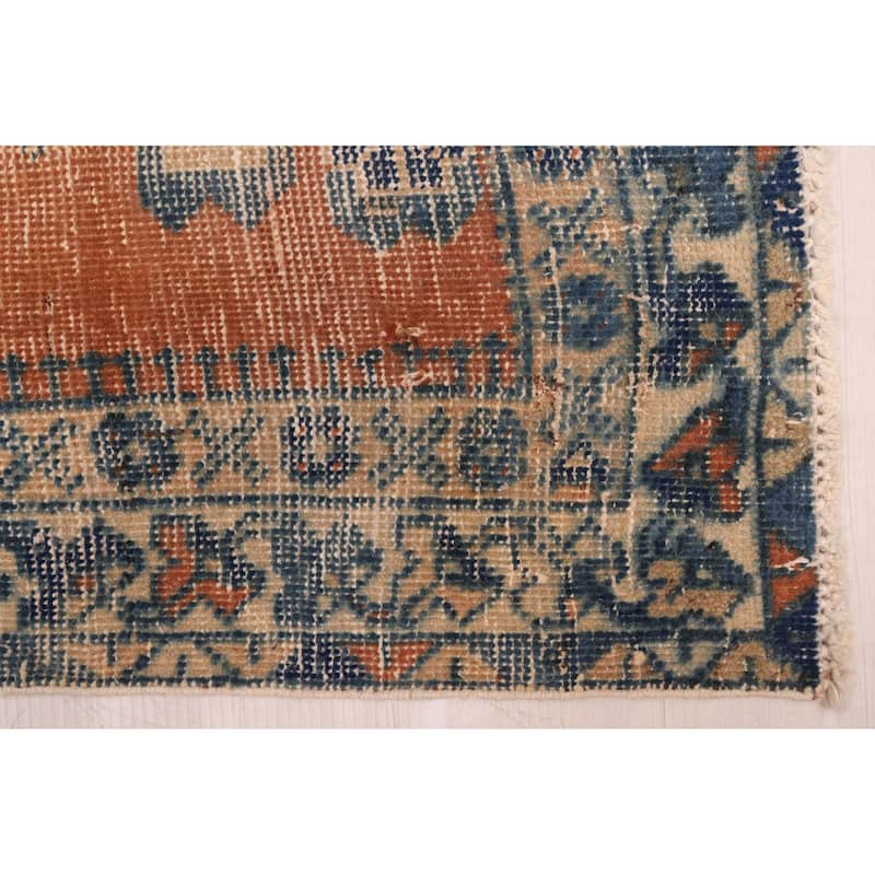 ECARPETGALLERY Hand-knotted Antalya Vintage Copper Wool Rug - 4'6 x 6'0