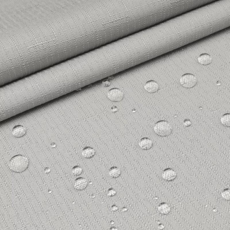 No Hook Slub Linen Texture Shower Curtain with PEVA Snap-in Liner